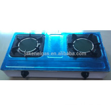 cuisinière à gaz tabel infrarouge à double brûleur en acier inoxydable, cuisinière à gaz